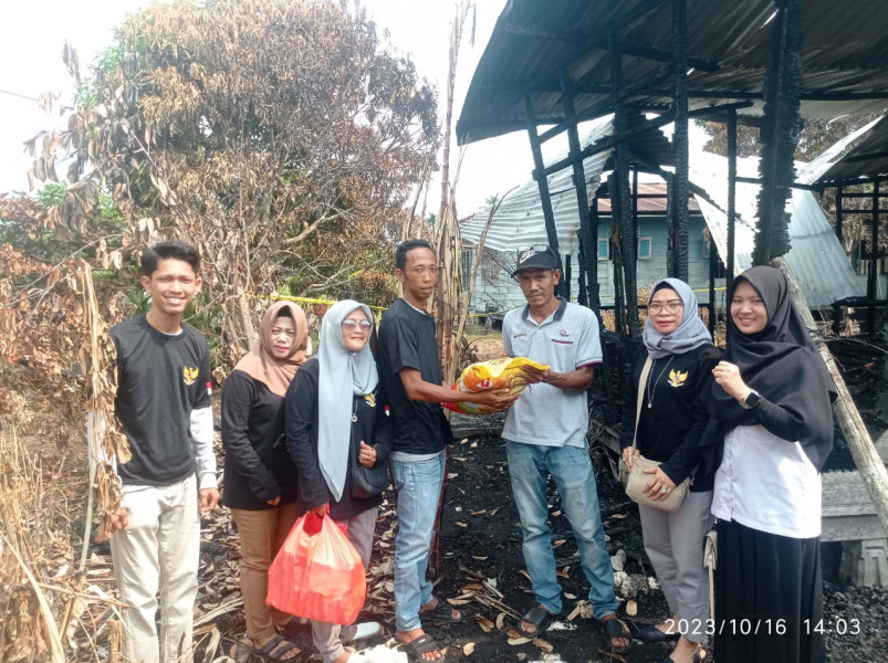 DPD Pekat IB Kembali Bantu Musibah Kebakaran di Kota Selatpanjang.