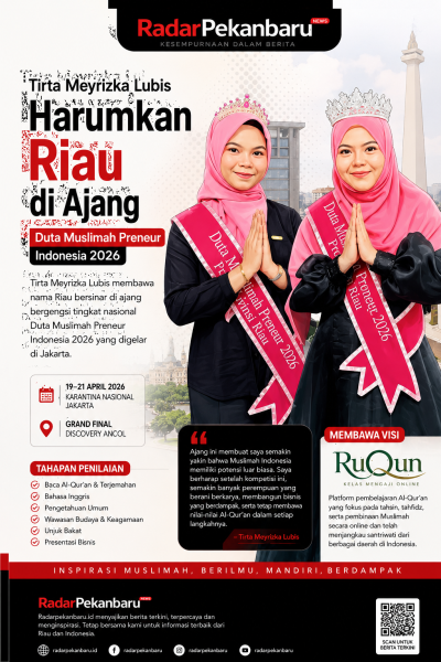 Tirta Meyrizka Lubis Bikin Bangga Riau, Bersinar di Ajang Duta Muslimah Preneur Indonesia 2026