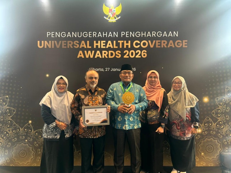 Sinergi Pemko Dumai dan BPJS Kesehatan Berbuah Manis, Wawako Sugiyarto Terima UHC Award 2026 Kategori Madya