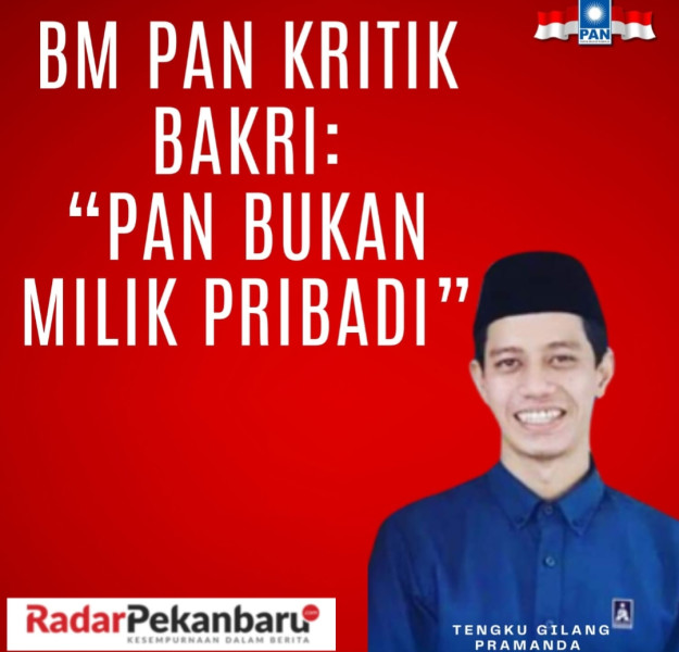 Gilang Ingatkan H.Bakri PAN Bukan Partai Milik Pribadi Tapi Milik Semua Kader PAN Jambi