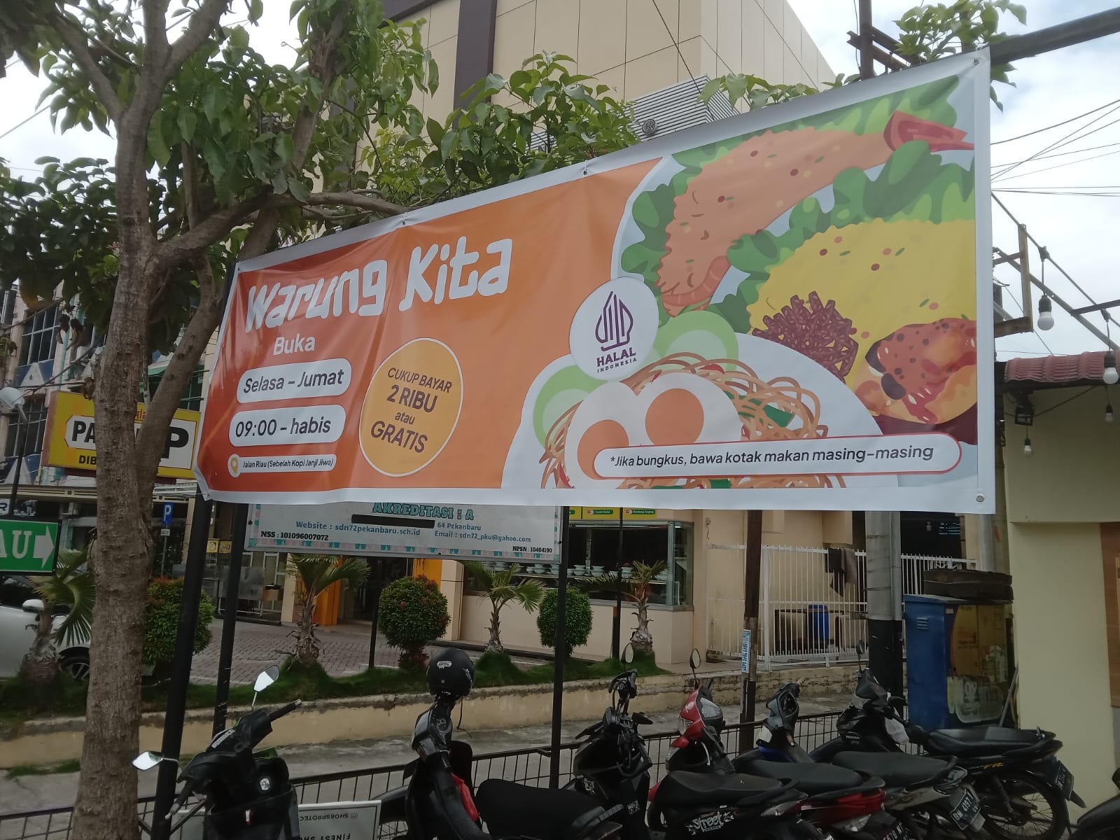 Makanan Vegetarian Lezat Cuma Rp 2000 di Warung Kita Pekanbaru