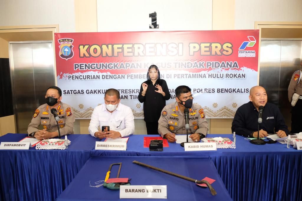 3 Pelaku Pencurian Pertamina Hulu Rokan di Tangkap, Polda Komitmen Jaga  Obyek Vital Nasional