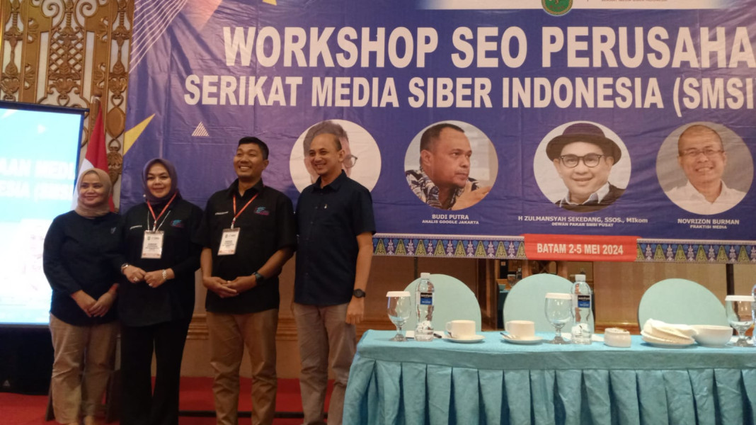 Kadiskominfotik Riau Resmi Buka Workshop SEO Media Perusahaan Pers SMSI Riau