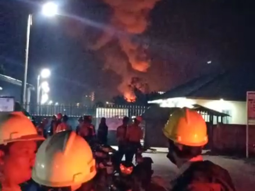 Pabrik PT SDO Group Apical di Lubuk Gaung Dumai Terbakar
