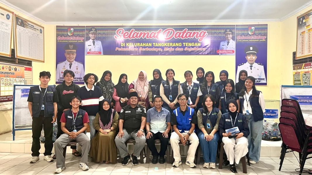 Mahasiswa FBN UNRI Gandeng Waste Station Resmikan Bank Sampah di Tangkerang Tengah