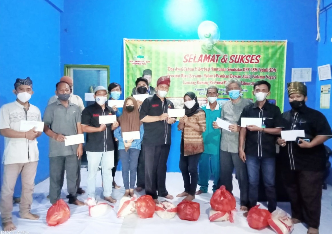 DPP LSM Peduli SDM Prov Riau dan Padan Riau Sukses Gelar Do'a Awal Tahun