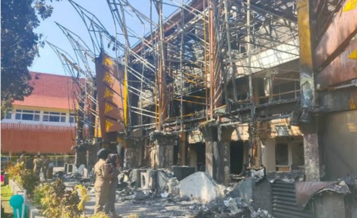 Gedung MPP Yang Terbakar Segera Dirubuhkan, Pengerjaan Butuh Waktu 4 Bulan