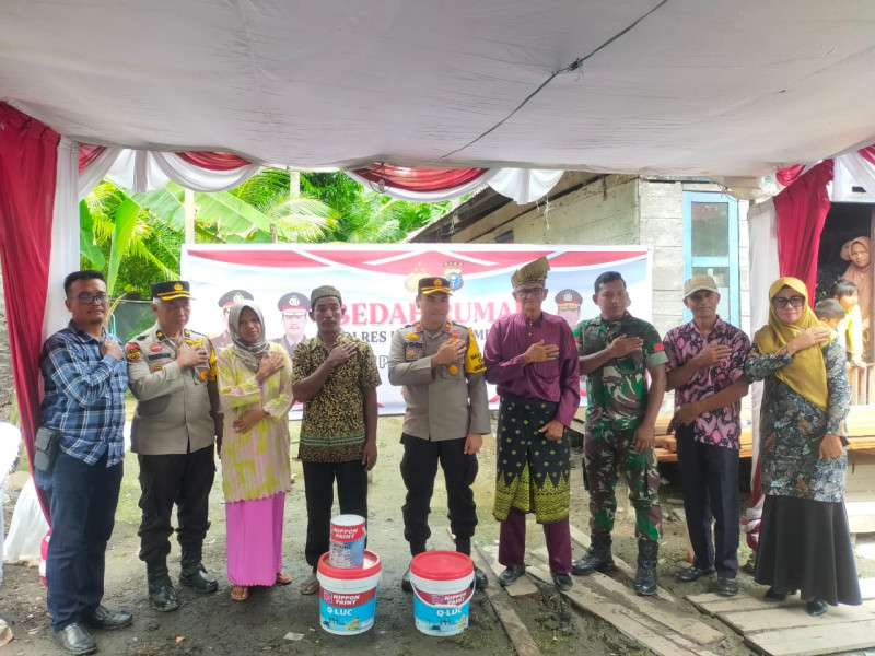 Disaksikan Wakapolri Via Zoom Meeting, Polres Kepulauan Meranti Bantu Sumur Bor dan Bedah Rumah Warga Tak Mampu