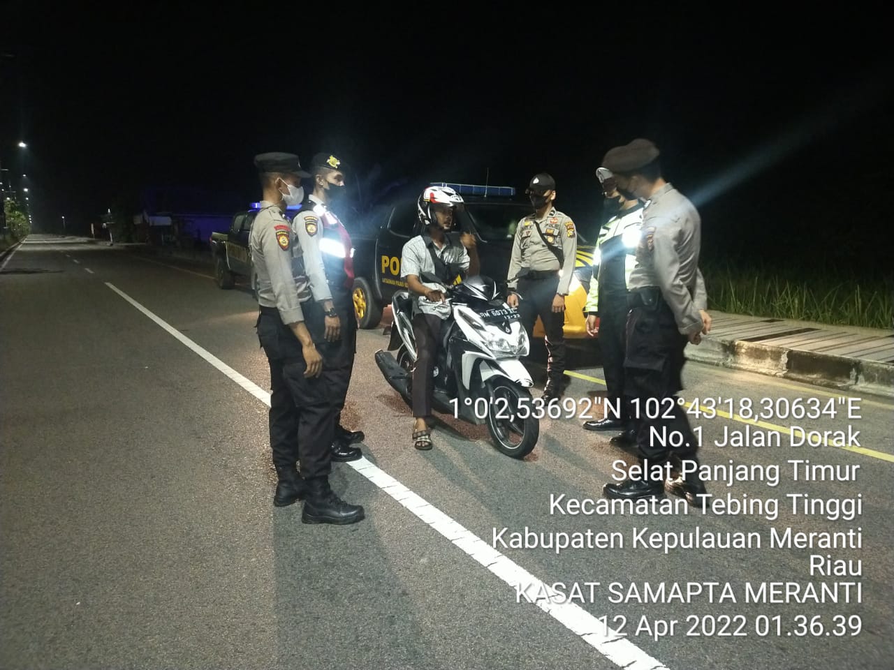 Antisipasi Balap Liar dan Gangguan Kamtibmas, Polres Meranti Siagakan Personil di Sejumlah Titik