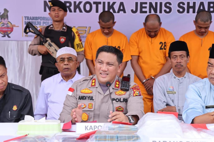 Polres Meranti Tangkap Tiga Pelaku dan Amankan 4 Kg Sabu