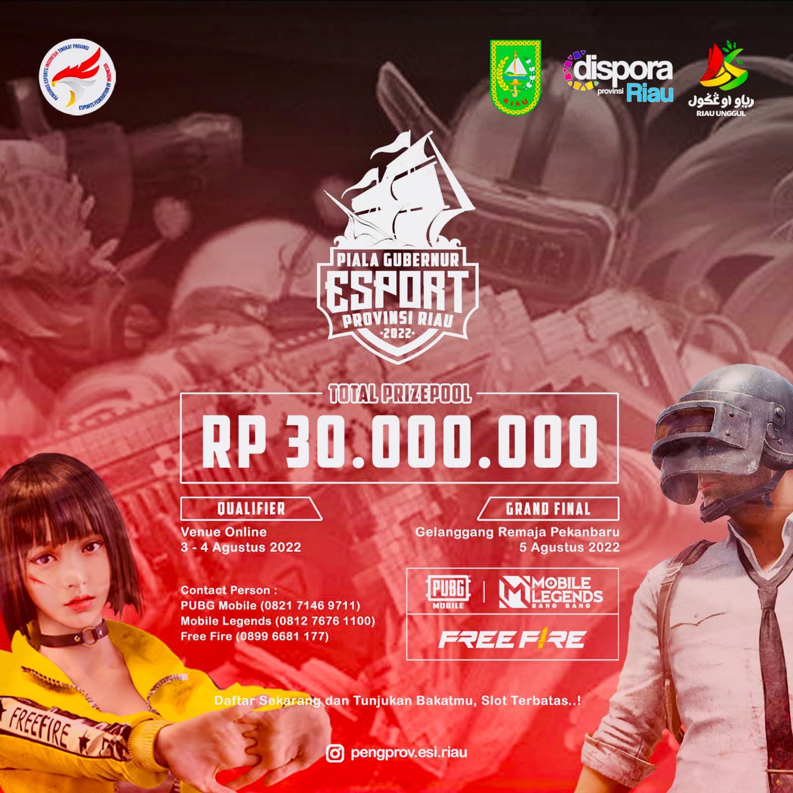 Pengurus Provinsi Esport Indonesia (ESI) Gelar Tiga Kejuaran Merebutkan Piala Gubernur