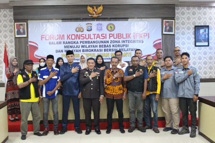 Polres Meranti Taja FKP Pembangunan Zona Integritas Menuju Wilayah Bebas Korupsi dan Birokrasi Bersih