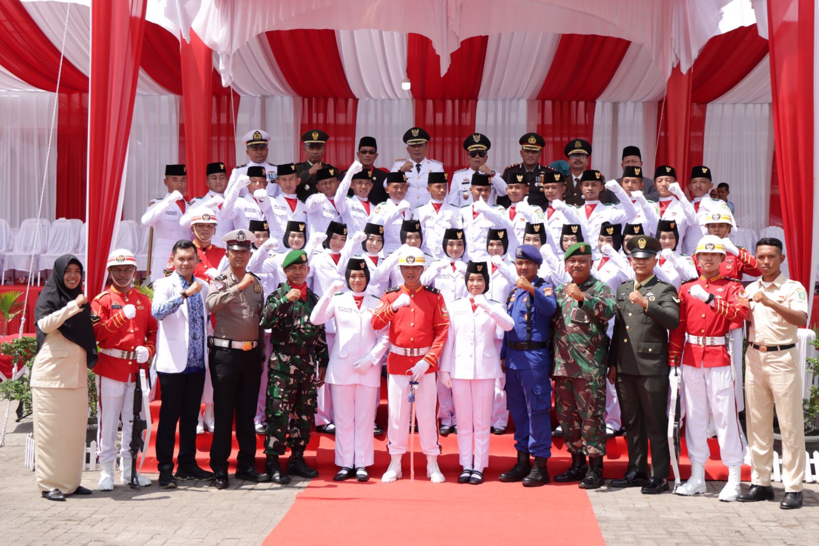 Kapolres AKBP Andi Yul Ikuti Upacara Peringatan Detik-detik Proklamasi Kemerdekaan RI ke-77 di Kanto