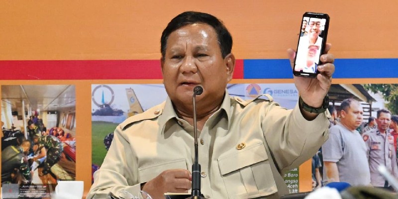 Prabowo Bermalam di Aceh, Intensif Monitor Percepatan Penanganan Bencana