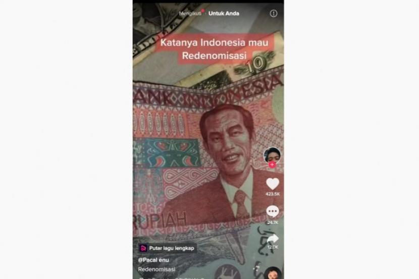 Ribut Uang Redenominasi Rupiah Gambar Jokowi