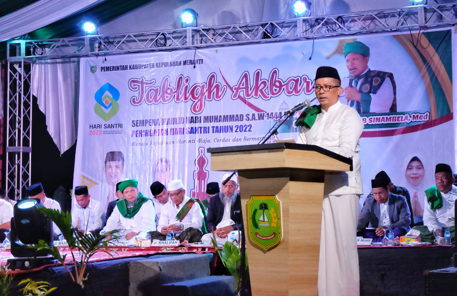 Bupati Meranti HM Adil, Selengarakan Maulid Nabi 1444 H dan Peringatan Hari Santri Tahun 2022
