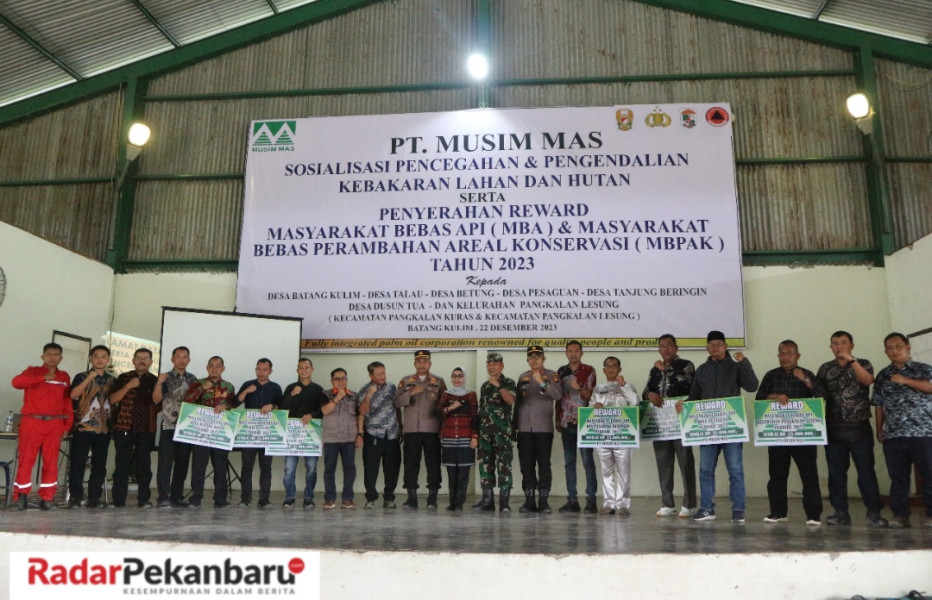 PT Musimmas Gelar Sosialisasi Karhutla Serta Berikan Reward Masyarakat Bebas Api