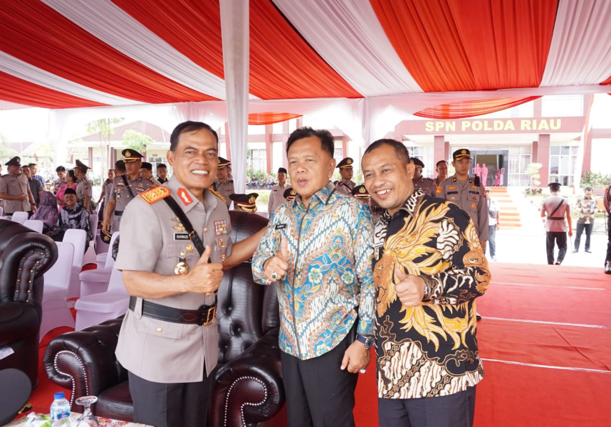 Plt Bupati Asmar Hadiri Pelantikan Bintara Polda Riau